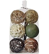 Blue Donuts Decorative Balls for Centerpiece Decorative Bowl Fillers, Assorted Rattan Wicker Ball...
