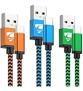 Aioneus 3Pack 6ft USB C Cable 3A Fast Charge, USB A to Type C Charger Cord Braided Charging for S...