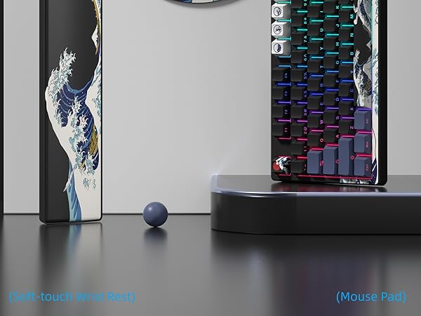 75% Wireless Mechanical Keyboard, Creamy Gaming Keyboard, 75% Black keyboard