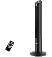 FOHERE 40'' Tower Fan for Bedroom, Quiet Bladeless Oscillating Fan with Remote Control, 12 Speeds...