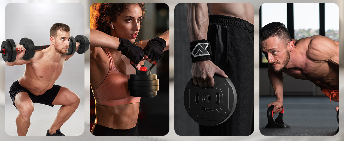 4 in 1 adjustable dumbbell 40lb