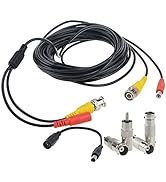 Flashmen 25ft 1 Pack BNC Video Power Cable Security Camera Wire Cord for CCTV DVR Surveillance Sy...