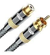 EMK Subwoofer Cable Digital Coaxial Cable Dual Shielded with Gold Plated RCA to RCA Connectors SP...