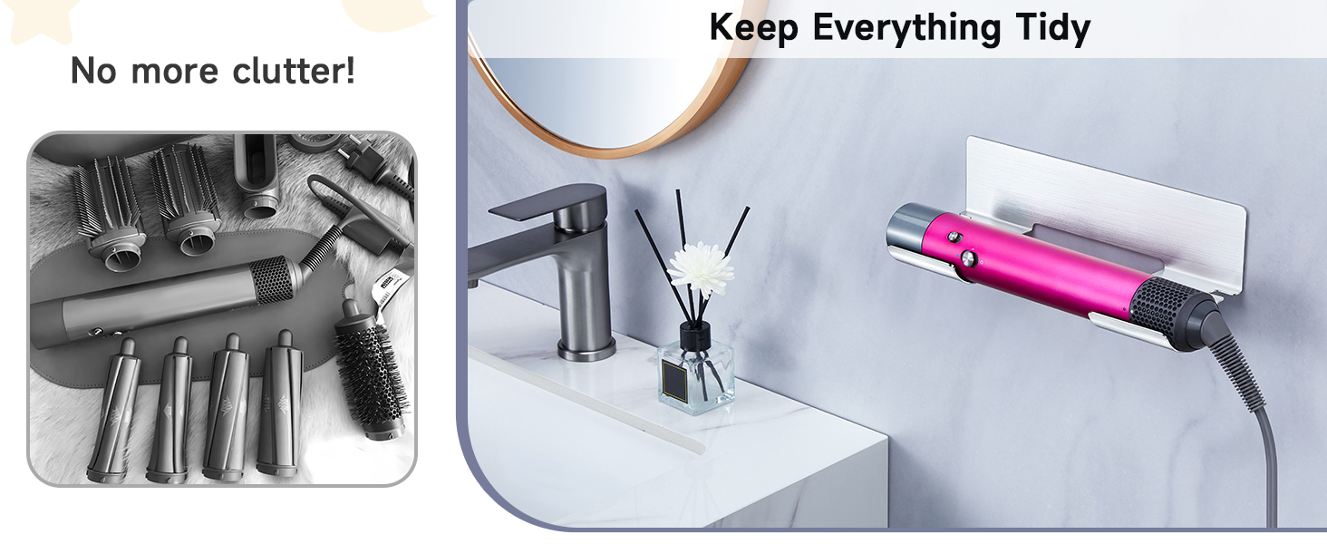 Hair Tool Organizer Wall Mount