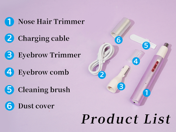 Nose &amp; Eyebrow Hair Trimmer for Women Men,Painless Rechargeable Ear &amp; Nose Hair Trimmer Clipper