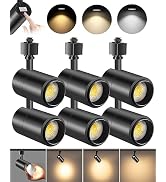 VANoopee 3-Color Zoomable 20W LED Track Lighting Heads H Type Track Light Heads Dimmable Bright C...