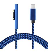 Sisyphy 6ft Nylon Braided Surface Connect to USB-C Charging Cable, Requires 45W 15V3A USBC Charge...