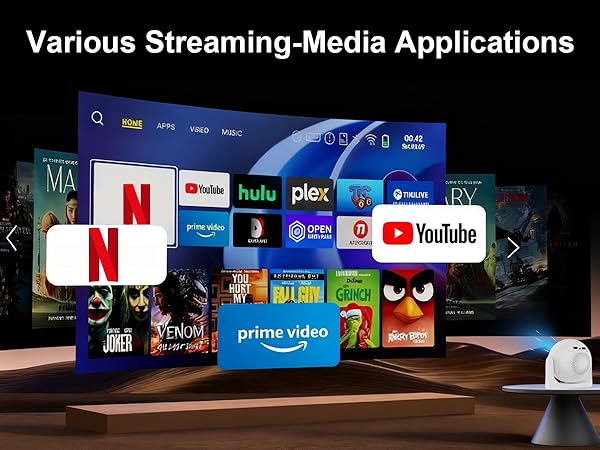 Built-in Apps Smart Projector 4K Support