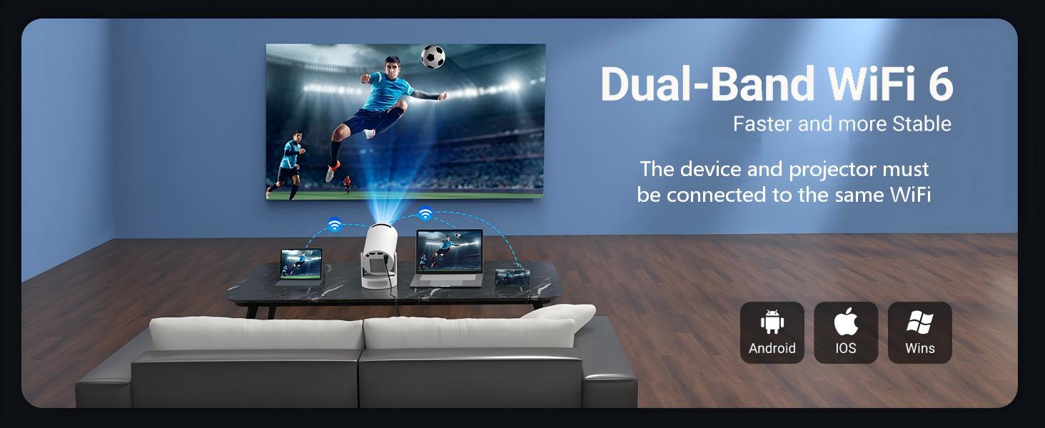 Mini Projector with WiFi and Bluetooth