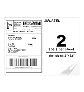 MFLABEL Half Sheet Labels with Self Adhesive, 8.5 x 11 Inches Packaging Labels , Address Labels, ...