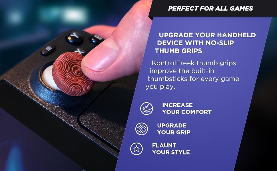 Handheld Thumb Grips KontrolFreek Steam Deck ASUS ROG Ally MSI Claw