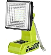 Choerinton 1800LM LED Work Light Compatible with Ryobi 18V Battery, 15W Cordless Portable Jobsite...
