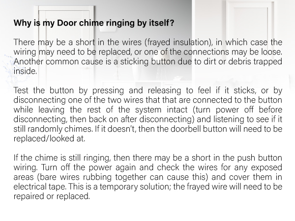 Why is my door chime ringing itself?
