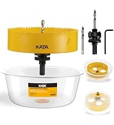 KATA 6 Inch Hole Saw for Recessed Lights with Silicone Dust Bowl Catcher | Smooth One-Piece Bowl ...