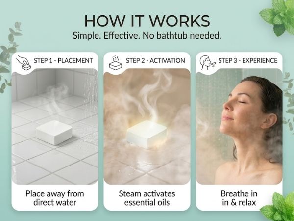 How it works. Simple, Effective. No bathtub needed.