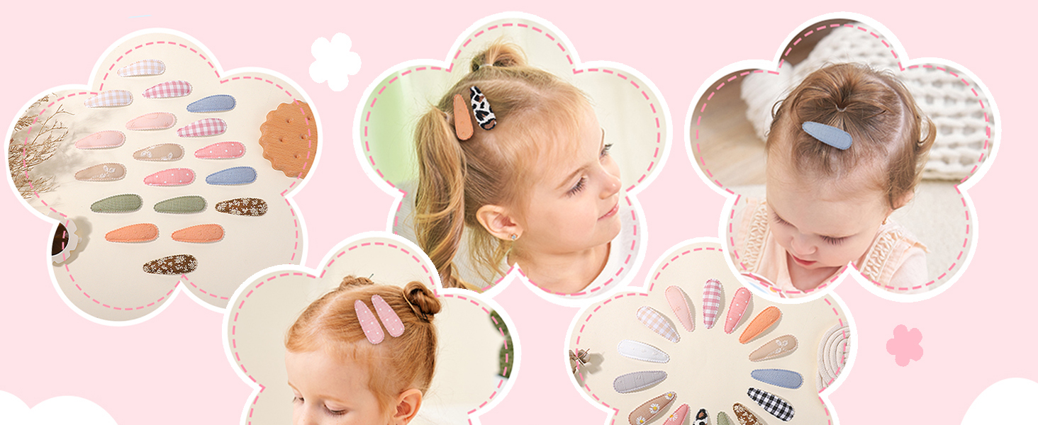 Floral Print Hair Clips