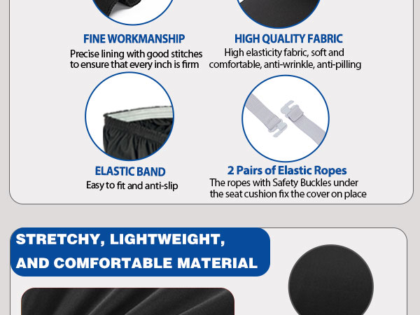 office desk computer chair seat cover black