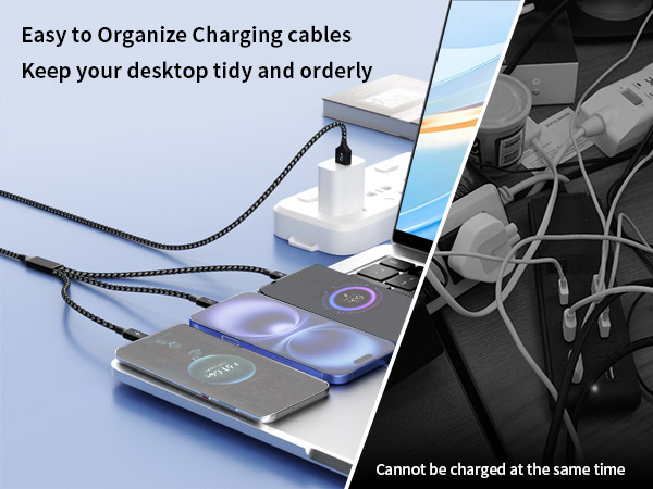 multi usb type c port charger fast charging cable