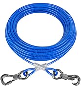 XiaZ Tie Out Cable for Dogs, Dog Leads for Yard Chew Proof, Heavy Duty Dog Tie Out Cable for Larg...