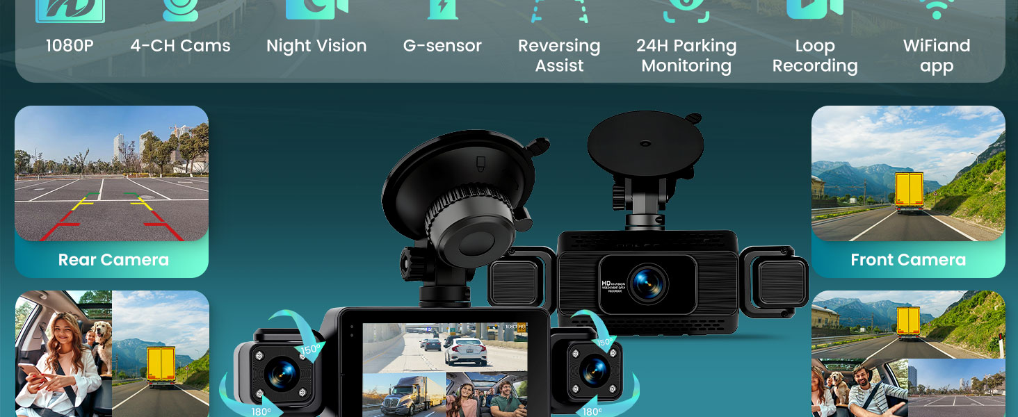 Dash Cam Front and Inside