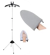 Clothes Steamer Stand Hanger with Steamer Ironing Glove for Steaming Clothes, Handheld Garment St...