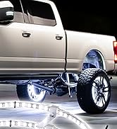 YISWHIS 17 INCH Double Row Pure White Wheel Lights,Chasing Light Modes,Remote Control,IP67 Waterp...