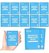 100 Count Makeup Remover Wipes Bulk Individually Wrapped, Travel Size Individual Gentle Cleansing...