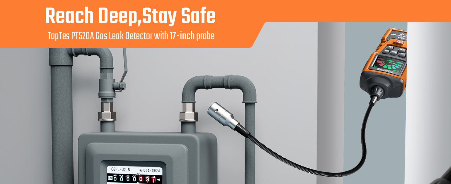 TOPTES PT520A Gas Leak Detector Natural Gas Detector