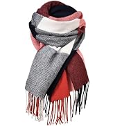Scarf for Women - Women's Fall Winter Scarfs, Classical Scottish Checked Long Shawl Wrap Scarf, W...