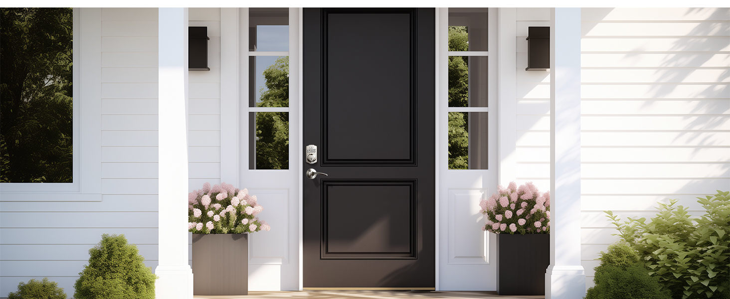 keyless entry door lock deadbolt with handle set