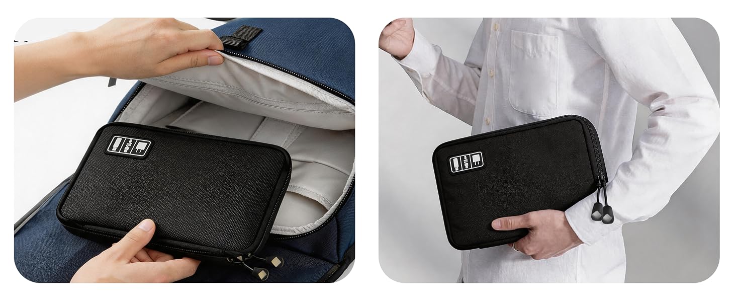 portable travel cable storage bag phone charger storage bag electronic storage bag electronic cords
