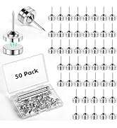 GOOLADA 50 Sets of Magnetic Push Pins,Silver Magnetic Tacks,Thumbtacks for Hanging, Metal Tacks a...