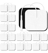 TENS Unit Replacement Pads, TENS Unit Electrode Pads 2" X 2", VOVOU 20 Pack Resuable Stronger Sel...