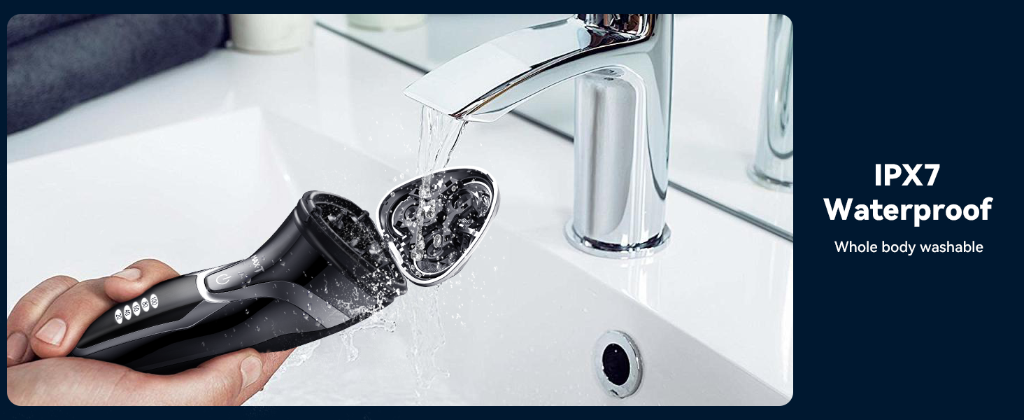 IPX7 Waterproof Electric Razor