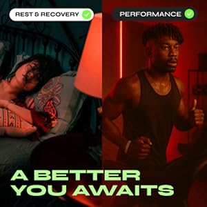 LIFX light glowing while someone rests and another person works out.