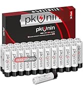 PKUNIN AAA Batteries Alkaline 1.5V Triple A Batteries 36 Pack, Long Lasting 3A LR03 Battery, 10-Y...