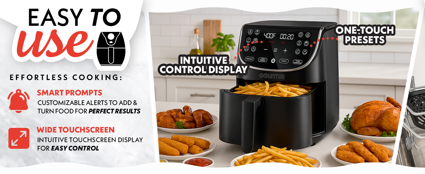 Easy to use 7 quart air fryer 