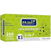 Dr.Easy LINT &amp; HAIR REMOVER Pet HUGESHEETS with 3X Dryer Sheets, Free &amp; Clean, 200 Count,PLANT&amp;MI...