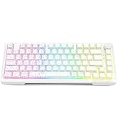 E-YOOSO Topographic RGB Mechanical Keyboard with Knob, 75% Gasket Hot Swappable Custom Gaming Key...