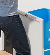 sliding trash can under cabinet