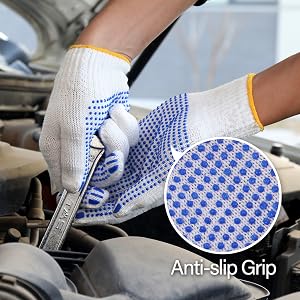 working gloves grip gloves rubber grip dots cotton dot gloves cotton working gloves for men