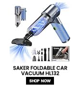 Saker Portable Car Vacuum Cleaner Cordless High Power 17000PA 3 in 1 Foldable Handheld Vacuum Cor...
