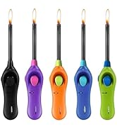 Emarful Candle Lighter Long Reach Neck,Extended Metal Wand Fire Lighters Set for Grill Fireplace ...