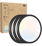 slochi 7.5Inch Ceiling Light Fixture, 3000K-4000K-6500K Flush Mount Ceiling Light 3 Pack, Ultra T...