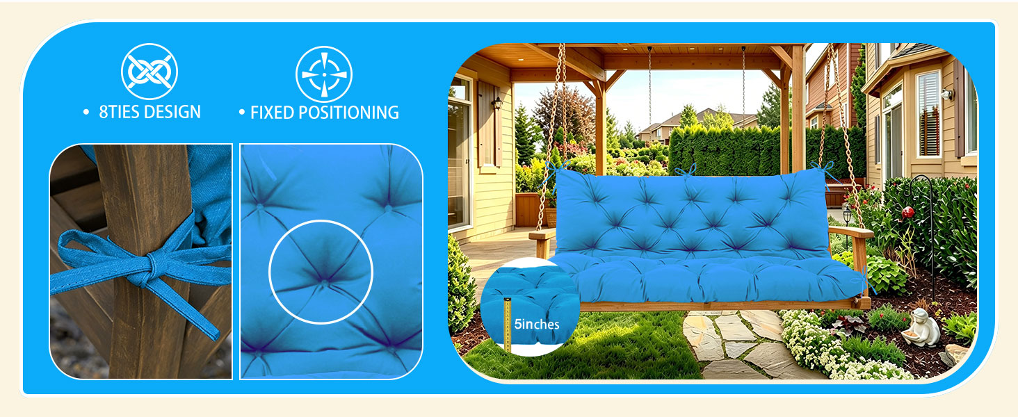 outdoor swing cushions 3 Seater