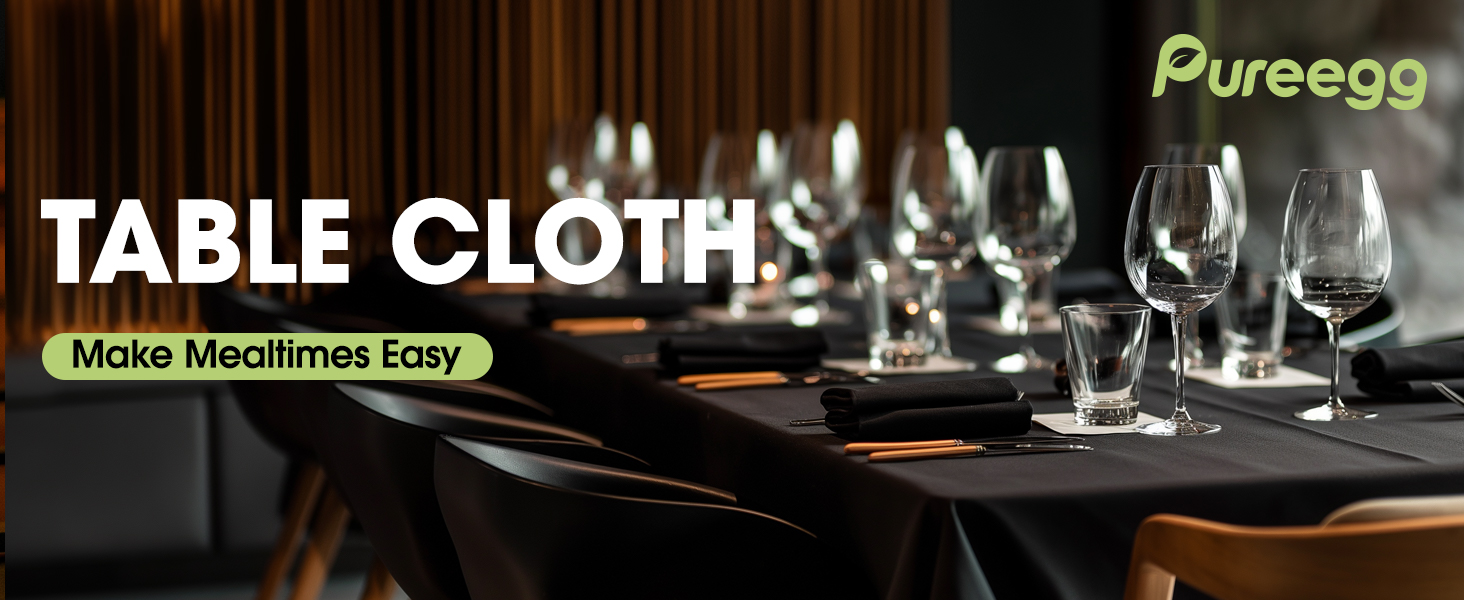 black tablecloths