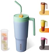 BJPKPK Insulated Tumblers With Handle And Straw 40oz Stainless Steel Travel Coffee Mug Tumbler Cu...