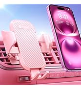 VICSEED Ultra Stable Pink Phone Holders for Your Car [Never Fall Off &amp; Break] Universal Vent Cell...