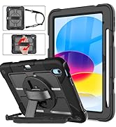 BMOUO iPad 10th Generation Case 10.9 inch 2022 - with Screen Protector, 360 Rotating Stand &amp; Penc...
