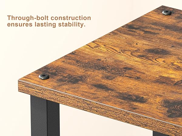 Through-bolt construction ensures lasting stability.